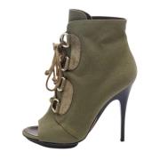 Giuseppe Zanotti Pre-owned Pre-owned Canvas stvlar Green, Dam