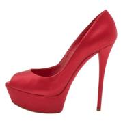 Casadei Pre-owned Pre-owned Satin klackskor Red, Dam