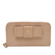 Prada Vintage Pre-owned Laeder plnbcker Beige, Dam