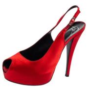 Giuseppe Zanotti Pre-owned Pre-owned Satin klackskor Red, Dam