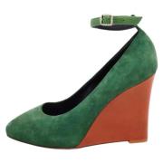 Celine Vintage Pre-owned Mocka klackskor Green, Dam