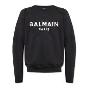 Balmain Sweatshirt med logotyp Black, Herr