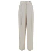 Theory Vita Byxor - Single Plt Pant White, Dam