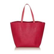 Celine Vintage Pre-owned Laeder totevskor Red, Dam