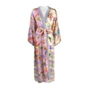 Anjuna Lilly Blommig Kimonojacka Multicolor, Dam