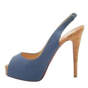 Christian Louboutin Pre-owned Pre-owned Canvas klackskor Blue, Dam