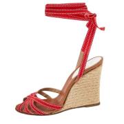 Christian Louboutin Pre-owned Pre-owned Tyg sandaler Red, Dam