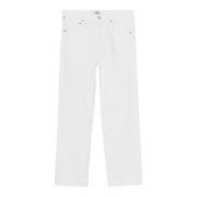 Citizens of Humanity Hög midja rak ben jeans White, Dam