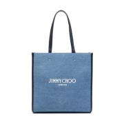 Jimmy Choo Blå Läder Studded Väska Blue, Dam