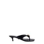 Versace Heeled Mules Black, Dam