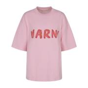 Marni Rosa T-Shirt för Kvinnor Pink, Dam