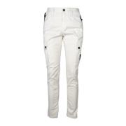 Stone Island Cargobyxor med Dolda Dragkedjefickor White, Herr