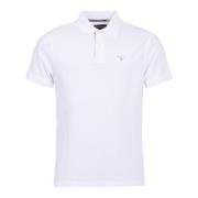 Barbour Vit Tartan Polo Pique Klänning-S White, Herr