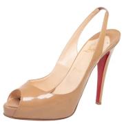 Christian Louboutin Pre-owned Pre-owned Laeder sandaler Beige, Dam