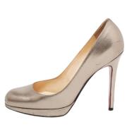 Christian Louboutin Pre-owned Pre-owned Laeder klackskor Gray, Dam