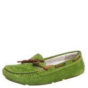 Bottega Veneta Vintage Pre-owned Mocka lgskor Green, Dam