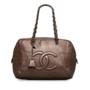 Chanel Vintage Pre-owned Laeder axelremsvskor Brown, Dam