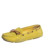 Bottega Veneta Vintage Pre-owned Mocka lgskor Yellow, Dam