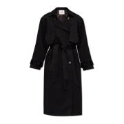 Aeron Pippa dubbelknäppt trenchcoat Black, Dam