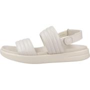 Geox Stiliga platta sandaler för kvinnor White, Dam