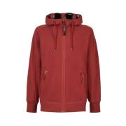 C.p. Company Zip-through Hoodie i Ketchupfärg Red, Herr