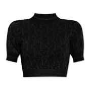 Palm Angels T-shirt med logotyp Black, Dam