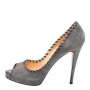 Christian Louboutin Pre-owned Pre-owned Mocka klackskor Gray, Dam