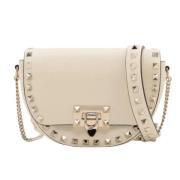 Valentino Vintage Pre-owned Laeder handvskor Beige, Dam