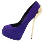 Giuseppe Zanotti Pre-owned Pre-owned Mocka klackskor Purple, Dam