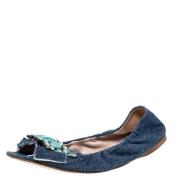 Miu Miu Pre-owned Pre-owned Denim lgskor Blue, Dam