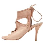 Aquazzura Pre-owned Pre-owned Mocka sandaler Pink, Dam