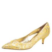 Dolce & Gabbana Pre-owned Pre-owned Tyg klackskor Yellow, Dam