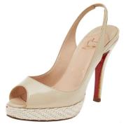 Christian Louboutin Pre-owned Pre-owned Laeder sandaler Beige, Dam