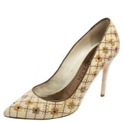 Alexander McQueen Pre-owned Pre-owned Sammet klackskor Beige, Dam