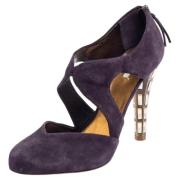 Miu Miu Pre-owned Pre-owned Mocka klackskor Purple, Dam