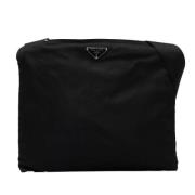 Prada Vintage Pre-owned Canvas axelremsvskor Black, Dam