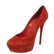 Casadei Pre-owned Pre-owned Mocka klackskor Red, Dam