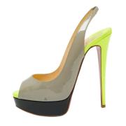 Christian Louboutin Pre-owned Pre-owned Laeder sandaler Gray, Dam