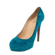 Christian Louboutin Pre-owned Pre-owned Mocka klackskor Blue, Dam