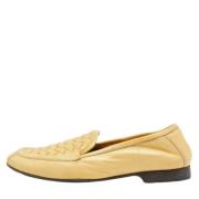 Bottega Veneta Vintage Pre-owned Laeder lgskor Yellow, Dam