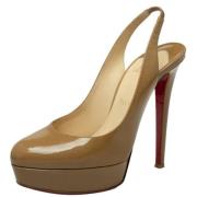 Christian Louboutin Pre-owned Pre-owned Laeder sandaler Beige, Dam