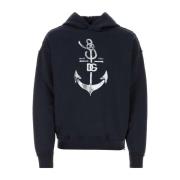 Dolce & Gabbana Svart bomulls sweatshirt Black, Herr