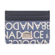 Dolce & Gabbana Monogrammönstrad kortväska Blue, Dam