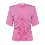 Gestuz Superrosa Draperad Blus Pink, Dam