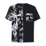 Versace Jeans Couture Tryckt T-shirt Black, Herr