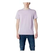 Liu Jo Enfärgad Kortärmad T-shirt Purple, Herr