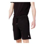 U.s. Polo Assn. Svarta bomullsshorts för män Black, Herr