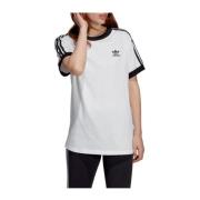 Adidas Vit Tryckt T-shirt för Kvinnor White, Dam