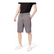 Fila Grå Bomullsblandade Shorts med Snörning Gray, Herr