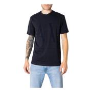 Armani Exchange Blå T-shirt i 100% bomull för män Blue, Herr
